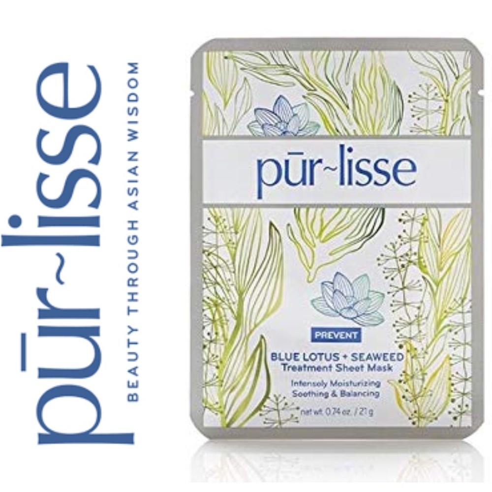 NIB PURLISSE Sheet Mask Blue Lotus White Tea
